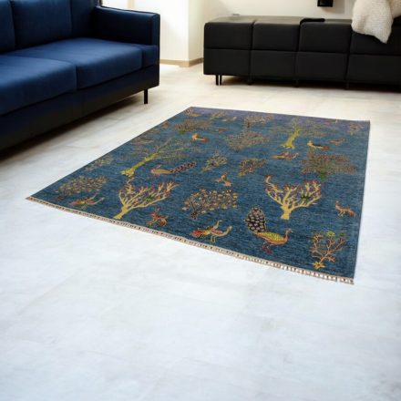 Orientálny koberec Afshar naqsha 253x293 ručne viazaný afgánsky koberec