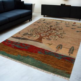   Orientálny koberec Afshar naqsha 200x299 ručne viazaný afgánsky koberec