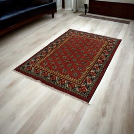   Orientálny koberec Aqcha Bukhara 128x183 ručne viazaný afgánsky koberec