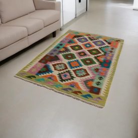 Maimana Kilim koberec 123x177 afganský ručne tkaný kilim