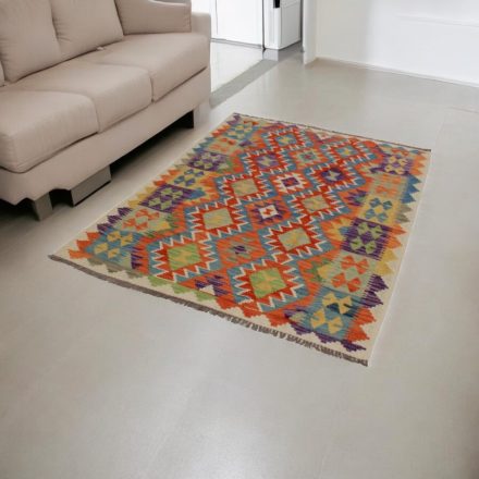 Vlnený kilim koberec Chobi 131x174 ručne tkaný afganský kilim