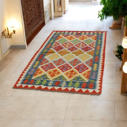 Ručne tkaný behúň koberec Kilim 107x195 afganský vlnený Kilim