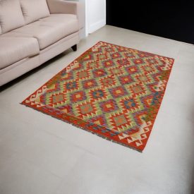 Maimana Kilim koberec 125x183 afganský ručne tkaný kilim