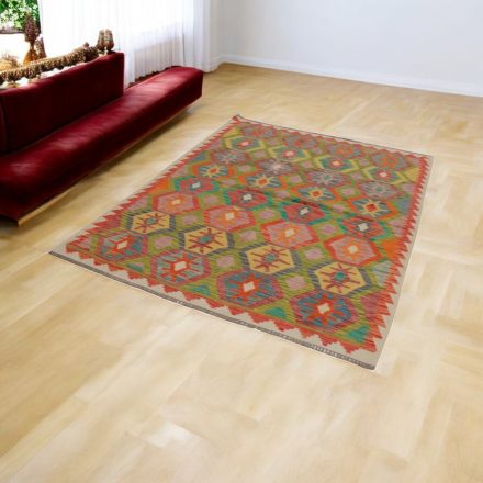 Chobi kilim koberec 149x196 ručne tkaný vlnený kelim