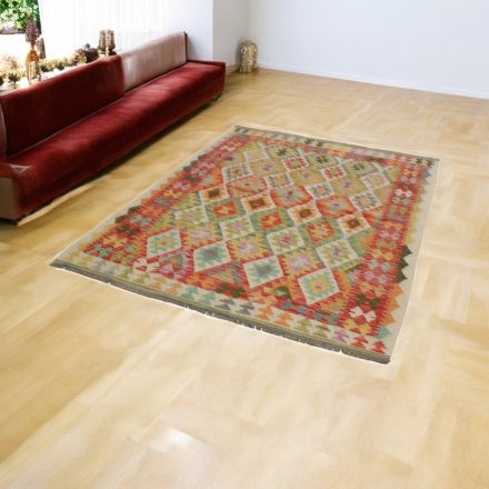 Vlnený kilim koberec Chobi 148x199 ručne tkaný afganský kilim