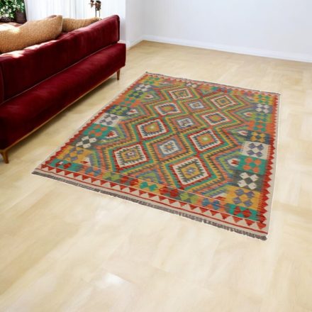 Afganský Kilim 156x201 ručne tkaný koberec Kilim