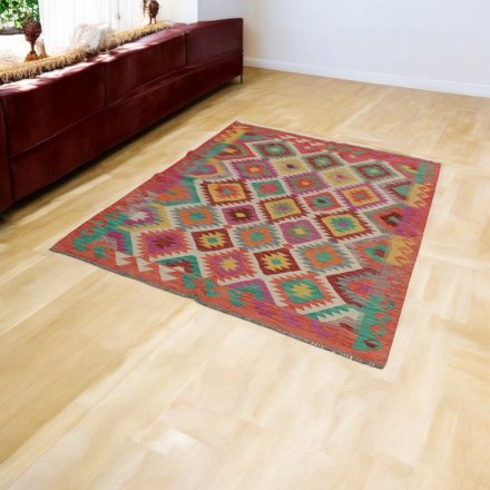 Vlnený kilim koberec Chobi 157x198 ručne tkaný afganský kilim