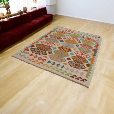 Chobi kilim koberec 161x207 ručne tkaný vlnený kelim