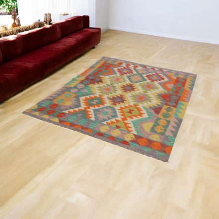 Vlnený kilim koberec Chobi 144x195 ručne tkaný afganský kilim