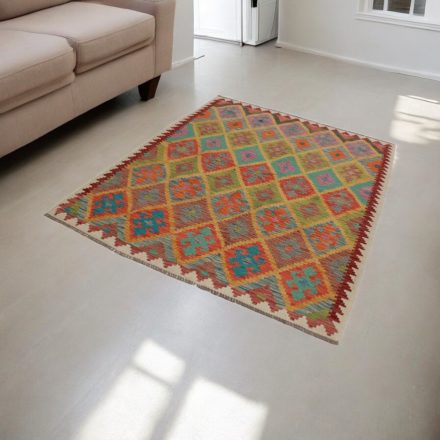 Ručne tkaný kilim Chobi 158x202 afganský vlnený Kilim