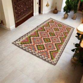 Ručne tkaný behúň Kilim 92x207 Maimana Kilim koberec