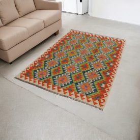   Vlnený kilim koberec Chobi 126x178 ručne tkaný afganský kilim