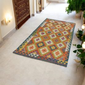 Etnický koberec Kilim Chobi 101x213 ručne tkaný kilim