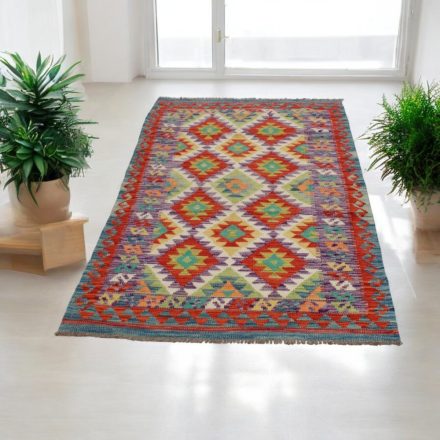 Vlnený kilim koberec Chobi 100x200 ručne tkaný afganský kilim