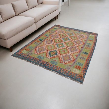 Vlnený kilim koberec Chobi 153x207 ručne tkaný afganský kilim