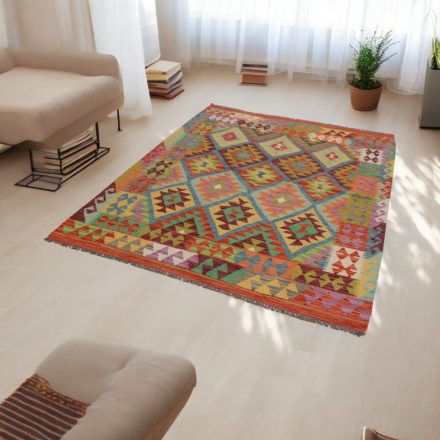 Afganský Kilim 152x200 ručne tkaný koberec Kilim
