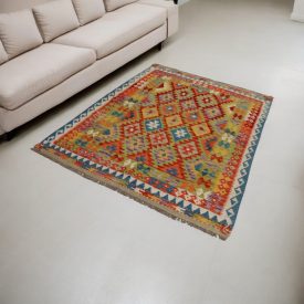 Maimana Kilim koberec 149x207 afganský ručne tkaný kilim