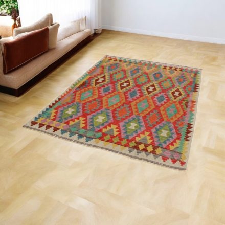 Ručne tkaný kilim Chobi 149x194 afganský vlnený Kilim