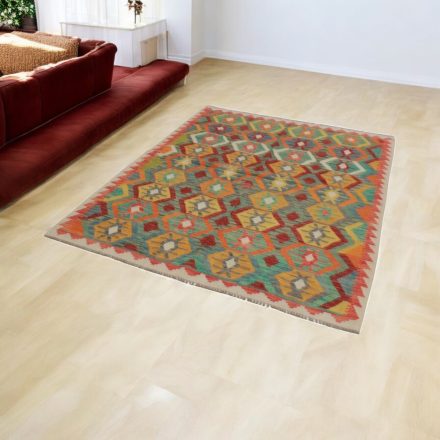 Chobi kilim koberec 150x197 ručne tkaný vlnený kelim