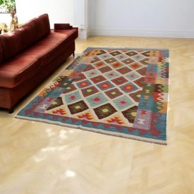 Maimana Kilim koberec 168x239 afganský ručne tkaný kilim