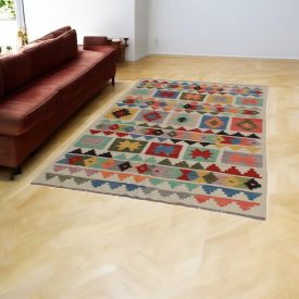   Vlnený kilim koberec Chobi 164x244 ručne tkaný afganský kilim