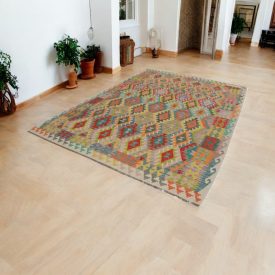   Afganský Kilim koberec Chobi 205x303 etnický ručne tkaný kilim