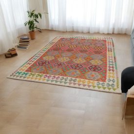 Afganský Kilim 207x292 ručne tkaný koberec Kilim