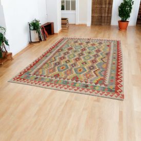 Ručne tkaný kilim Chobi 196x296 afganský vlnený Kilim