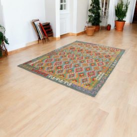   Afganský Kilim koberec Chobi 200x295 etnický ručne tkaný kilim