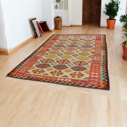 Chobi kilim koberec 197x303 ručne tkaný vlnený kelim