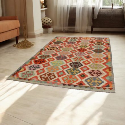 Maimana Kilim koberec 205x307 afganský ručne tkaný kilim