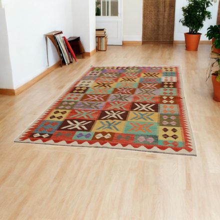 Maimana Kilim koberec 196x297 afganský ručne tkaný kilim