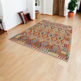   Afganský Kilim koberec Chobi 200x308 etnický ručne tkaný kilim