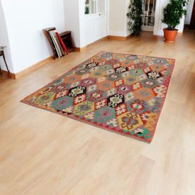 Maimana Kilim koberec 199x289 afganský ručne tkaný kilim