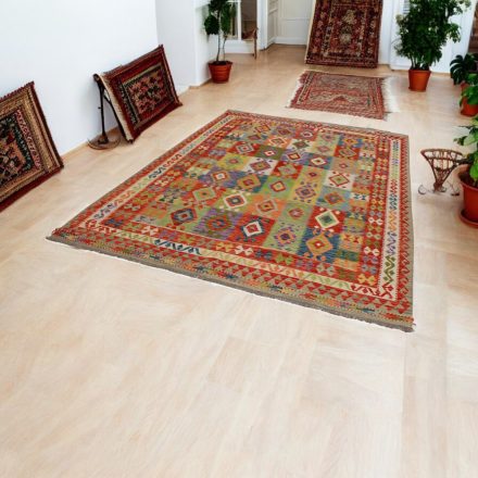 Ručne tkaný kilim Chobi 203x297 afganský vlnený Kilim