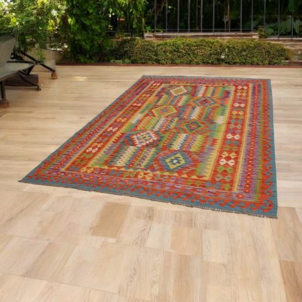 Vlnený kilim koberec Chobi 204x294 ručne tkaný afganský kilim