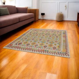   Vlnený kilim koberec Chobi 250x296 ručne tkaný afganský kilim
