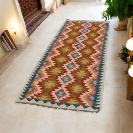 Behúň Kilim koberec Maimana 84x248 afganský ručne tkaný kilim