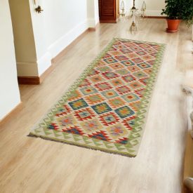 Behúň Kilim Chobi 89x293 ručne tkaný vlnený kelim