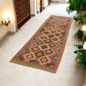 Afganský behúň Kilim 84x302 ručne tkaný koberec Kilim