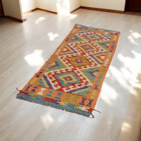   Afganský Kilim futó Chobi 67x192 ručne tkaný koberec Kilim