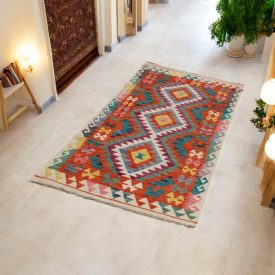   Afganský behúň Kilim Chobi  81x186 etnický ručne tkaný kilim