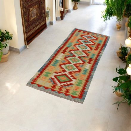 Vlnený behúň Kilim Chobi Chobi 60x193 ručne tkaný afganský kilim
