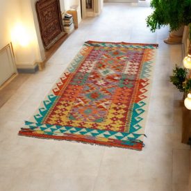 Etnický koberec Kilim Chobi 85x194 ručne tkaný kilim