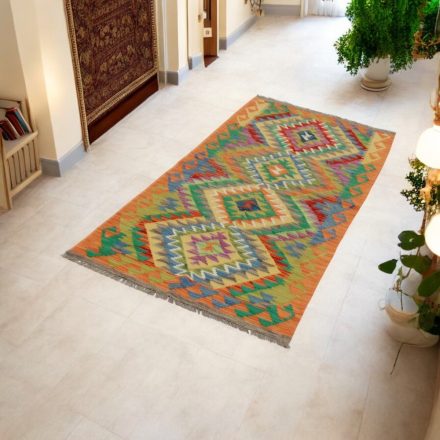 Ručne tkaný behúň koberec Kilim 83x194 afganský vlnený Kilim