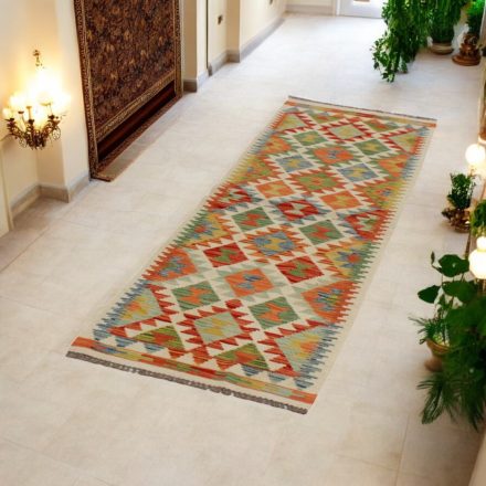 Vlnený behúň Kilim Chobi Chobi 61x194 ručne tkaný afganský kilim
