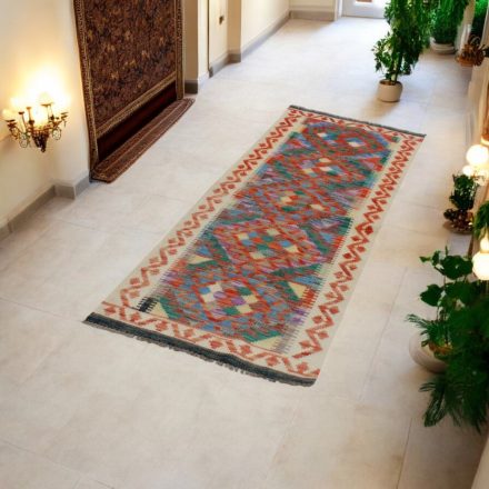 Behúň Kilim Chobi 67x195 ručne tkaný vlnený kelim