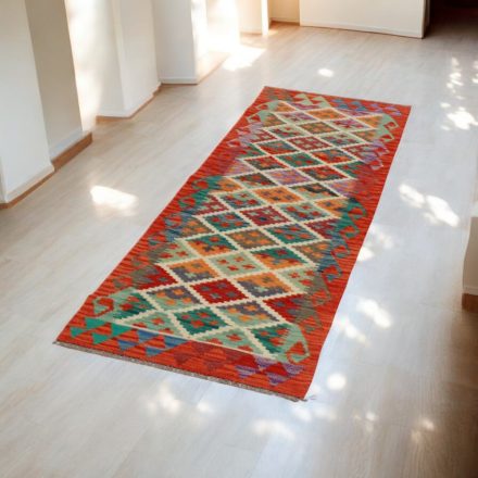 Ručne tkaný behúň koberec Kilim 66x201 afganský vlnený Kilim