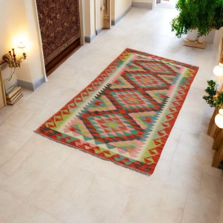 Vlnený behúň Kilim Chobi Chobi 83x202 ručne tkaný afganský kilim