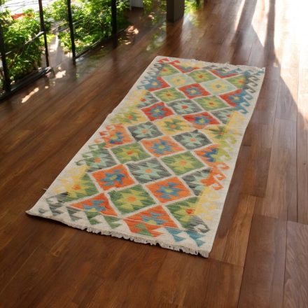 Behúň Kilim Chobi 76x211 ručne tkaný vlnený kelim